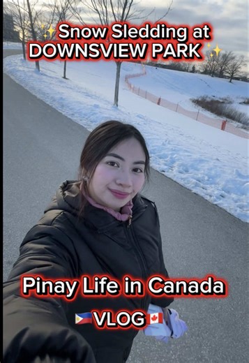 Samahan nyo ako mag Snow Sledding sa DOWNSVIEW PARK❄️🇨🇦🇵🇭 #pinaylifeincanada