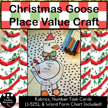 Christmas Math Place Value Craft Goose
