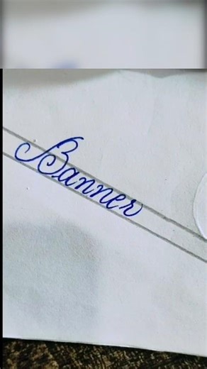 Banner write ✍️ in cursive #short#handwriting