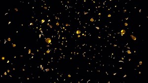 Gold Confetti Blast Explosions with Alpha channel