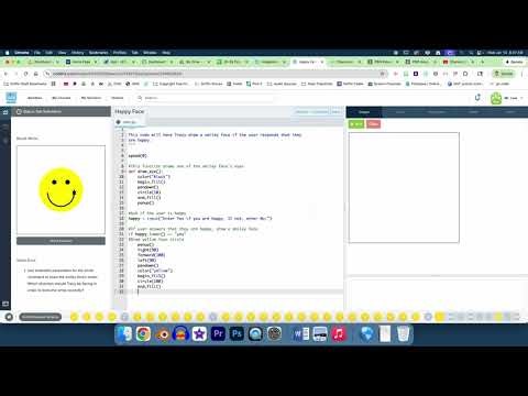 CodeHS Computer Science #629 Happy Face
