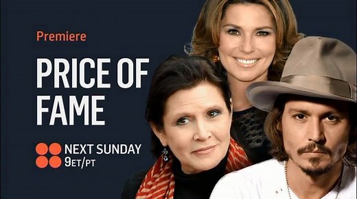 NEW Series Premiere - The Price of Fame Shania Twain, Carrie Fisher, Patrick Swayze, Prince and Robin Williams, whether it’s turbulent family drama, harrowing substance abuse, outlandish spending habits or a combination of those and more, these celebrities all paid a hefty price for their fame. | REELZ