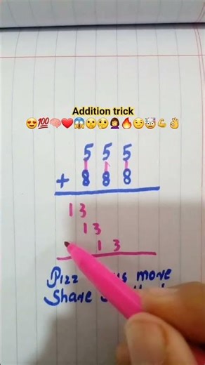 Addition tricks 🤫🧠😱 #addition #maths #shorts #additiontricks