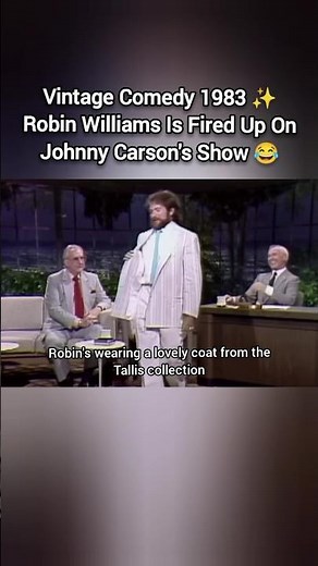Vintage Comedy 1983 ✨ Robin Williams Is Fired Up On Johnny Carson's Show 😂