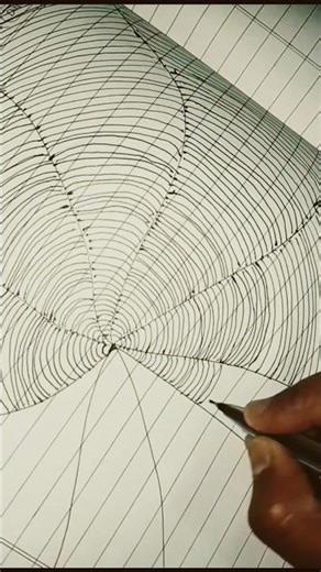 Satisfying Radial Line Art Drawing #art #viral #drawing