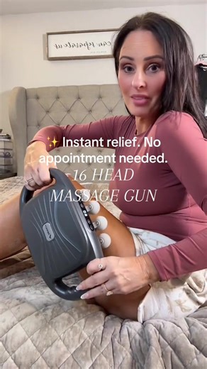 Merach 16-Head Massage Gun with Red Light Therapy