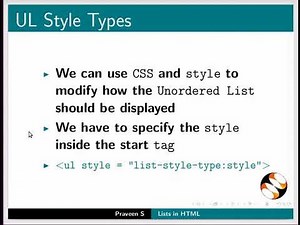 Lists in HTML - English