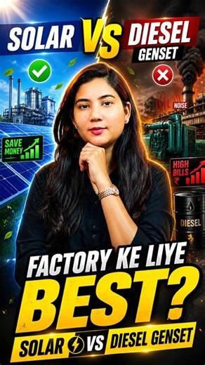 Factory Ke Liye Best? Solar vs Diesel Generator ⚡🔥