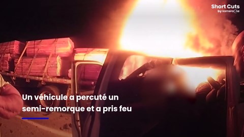 Un policier de l'Oklahoma et des passants sauvent un passager d'un véhicule en feu