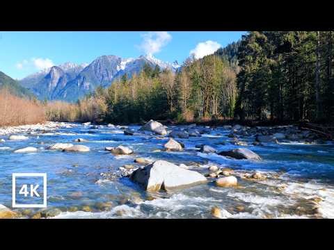 4K Spring Mountain River | Relaxing River Sounds for Sleep, Study & Deep Focus | White Noise