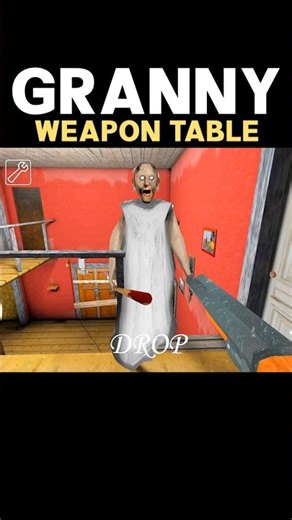 Granny Resurgence :)👉📈 weapon table🌟 #shorts #granny