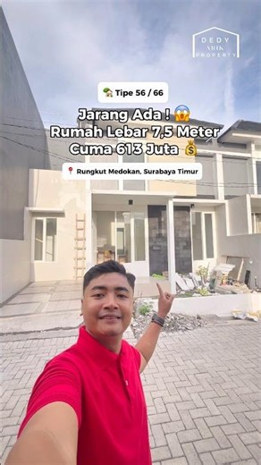 5 Menit ke UPN Surabaya 🎓Rumah Lebar 7,5 Meter, Harga cuma 613 Juta 😱