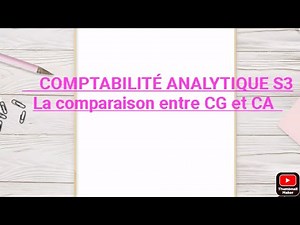 séance 2 : la comparaison entre la comptabilité générale et la comptabilité analytiques