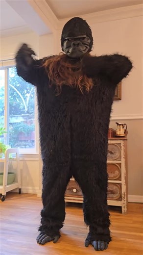 Lisa ASMR on Instagram: "I'm all for aping around 🦍😂 #gorilla #ape #nature #mascot #animal #fake #silly #fun"