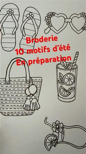 ✨ Motifs de broderie d’été : les dessins avancent !