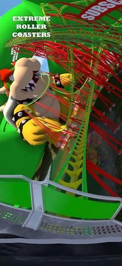Mario Bros 360° Roller Coaster POV 🤯 #Shorts