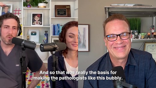 Here's a portion of my #BBGuyPodcast interview with The Glaucomfleckens where Will describes the inspiration for the hilarious "pathologist personality" in his hit videos. To hear the full interview, head to BBGuy.org/103 and all podcast outlets! | Blood Bank Guy