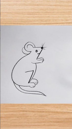 How to draw rat drawing easy step by step