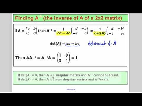 Matrices (3) - FP1 Edexcel Maths A-Level