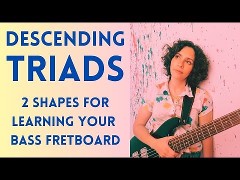 Learn How To Play Descending Major Triads On The Bass: Easy Arpeggio Patterns For The Bass Fretboard