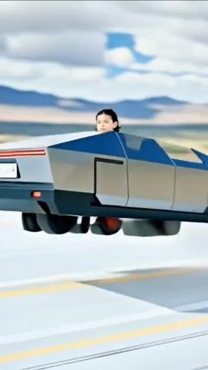 shuraim driving and flying tesla cyber truck #viral #flyxo