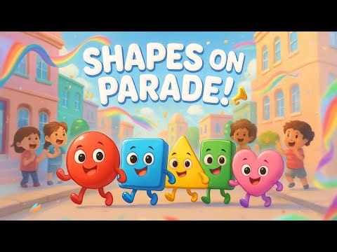 Shapes on Parade! 🔺⚪🔷 March and Play! | Fun Learning Song for Kids
