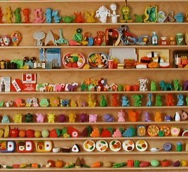 Gigantic eraser collection
