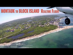 Block Island, RI, Landing Rwy 28: Full flight from Montauk, NY, Takeoff Rwy 6 | Wing and cockpit cam