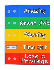 Rainbow style behavior chart for multiple kids You provide the names for the movable name pieces Common classroom style tracker Works with 1 to 6 kids at a time Now with an optional mini travel chart