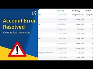 How to fix Account error in facebook ads manager