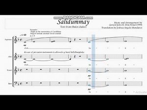 SALIDUMMAY SHEET MUSIC || Gerard Dela Peña [Choir]