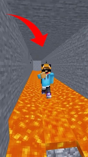 SECRET PASSAGEWAY with LAVA in MINECRAFT🔥 #shorts #minecraft