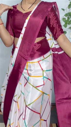 L-shape pallu saree draping tutorial/latest saree different style inpictures#saree#drape#look#shorts