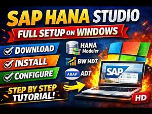 SAP HANA Studio Full Setup on Windows|Install+Configure HANA Modeler, BW MDT&ADT(Step-by-Step)#sap