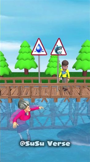 Mr Beast and Scary Teacher 3D Funny Shark Moments #familyfun #animation #scaryteacher3d