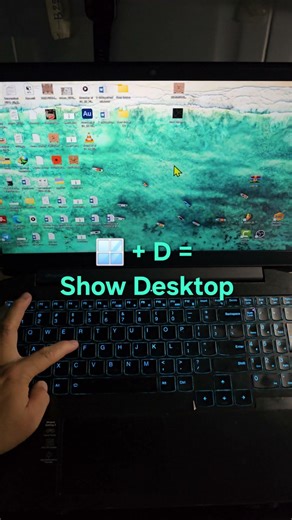 #Window + D #function #keyboard #computer #tips #teachnical