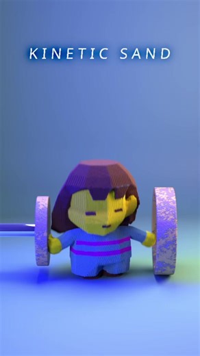 UNDERTALE : Frisk fall in a New Trap ! Wrong path ! #3danimation #3dart #blender3d #satisfying