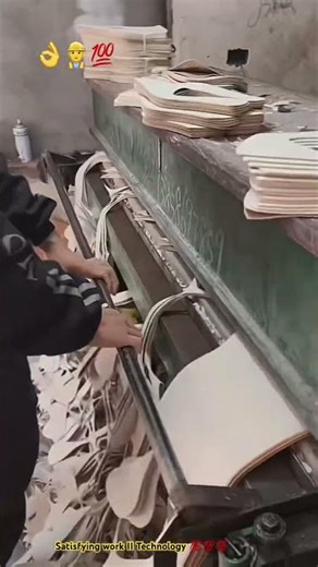 Ingenious skill & smart idea of worker 💫: Cutting shoe insole