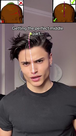 Getting the perfect middle part.. | Middle Part