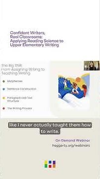 Webinar Highlight: Applying Reading Science to Upper Elementary Writing
