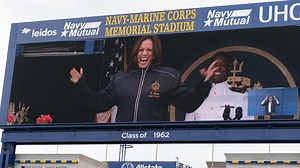 VP Harris becomes 1st woman to give graduation speech at Naval Academy ceremony