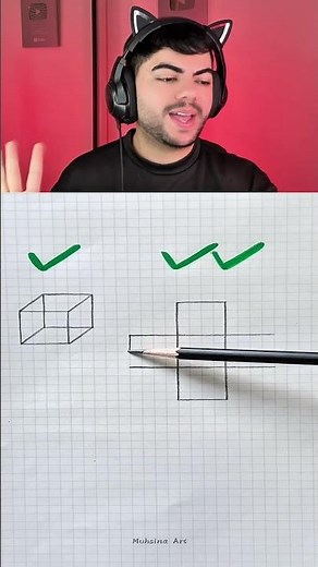 How to draw a 3D cube 😳