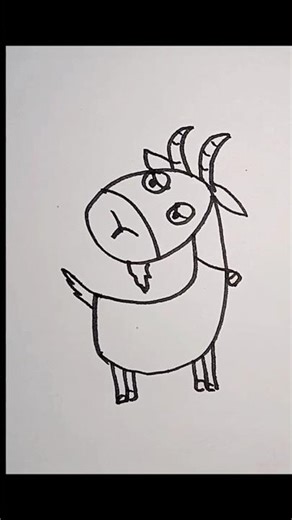 easy way to draw a goat #drawing #goat