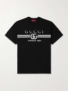 GUCCI Logo-Print Cotton-Jersey T-Shirt for Men | MR PORTER