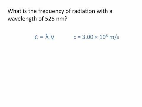Radiant Energy Problems, Wavlength and Frequency - Chemisty Tutorial