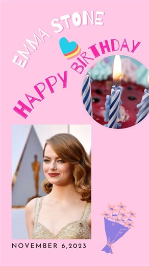 Happy Birthday Emma Stone ! If you also know someone who has their special day today then don’t forget to wish them! Choose from thousands of e-cards send them for free! 🥳🤗Link to our website:https://www.123greetings.com/ #happybirthday #birthday #bestwishes #123greetings #ecards #ecardsforyou #November #november6 #emmastone #FREE | 123Greetings.Com
