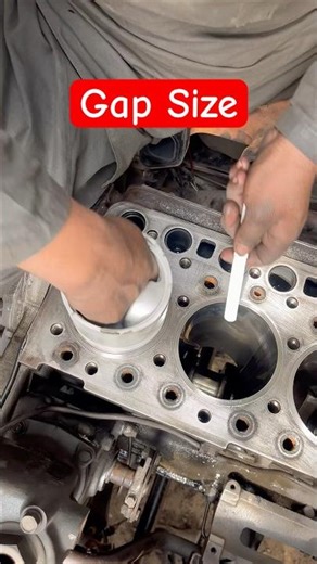 Marvellous cylinders liner Gap size testing #short #gap #automobile #mechanic #shorts