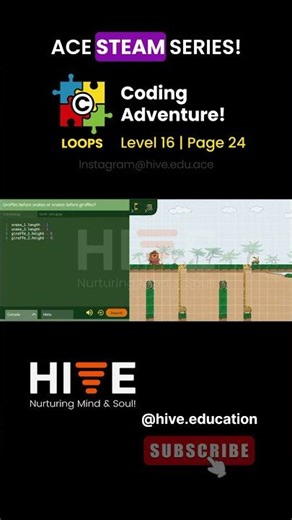 Grade 5 Code Monkey Level 16 Page 24 #HIVE #ACE #stemeducation #faheemnaqvi #codingforbeginners