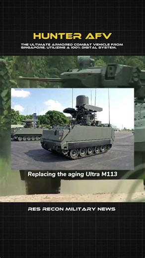 HUNTER AFV: The Digital Predator of Singapore's Future Army 🇸🇬⚡ #defensenews #military