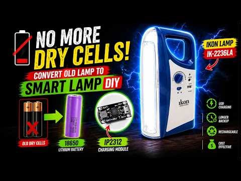 No More Dry Cells 🔋 Convert Old Torch to Smart Torch DIY
